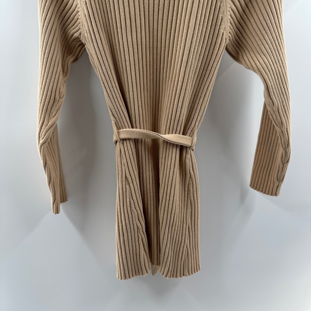 GAP Beige 100% Cotton Front-Tie Cardigan – Size Large - Picture 5 of 7